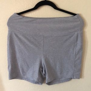 Grey workout biker shorts in XL